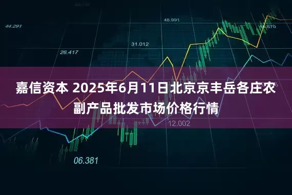 嘉信资本 2025年6月11日北京京丰岳各庄农副产品批发市场价格行情